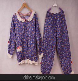 韩国PINK纯棉梭织小熊女士套装家居服